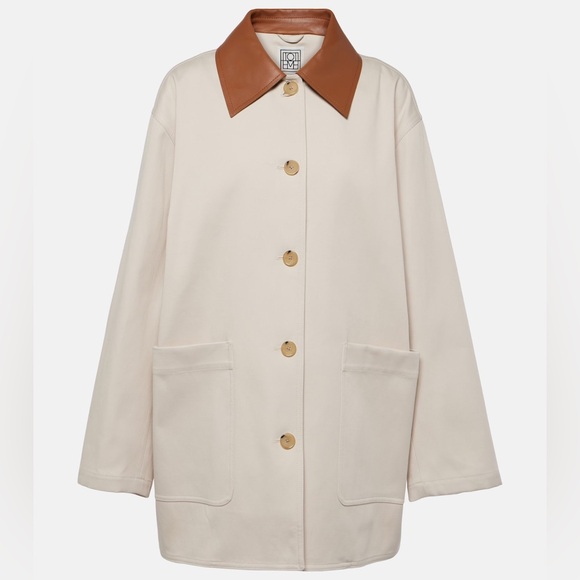 Toteme Jackets & Blazers - Toteme Leather Collar Barn Cotton Jacket size small